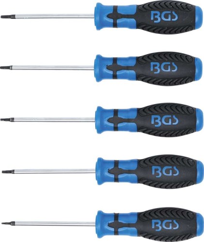 Wkrętaki Torx T6-T10 z otworem,  5 szt.