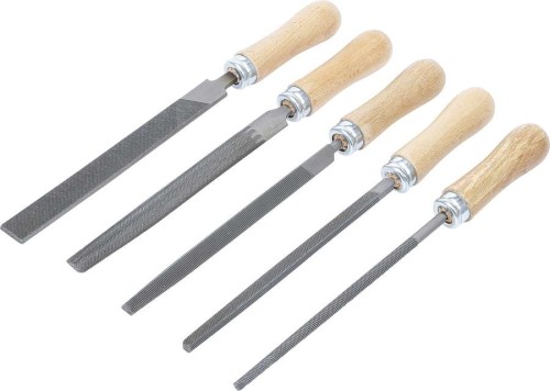Pilniki ślusarskie 150 mm, 5 szt.