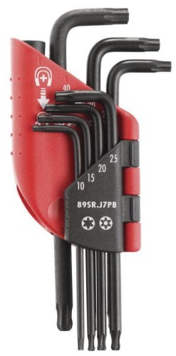 ZESTAW KLUCZY TRZPIENIOWYCH DŁUGICH TORX® I RESISTORX® Z KOŃCÓWKĄ KULISTĄ