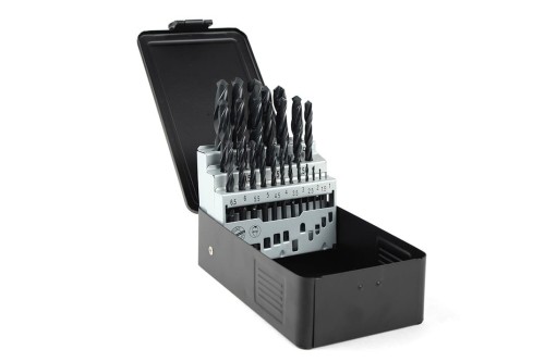 Zestaw wierteł HSS w metalowym pudełku ( 25szt ) 1-13mm