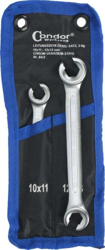 Klucze oczkowe otwarte 10-13 mm, 2 szt.