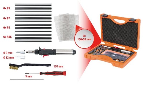 Zestaw do spawania tworzyw sztucznych KS Tools, 33 części,