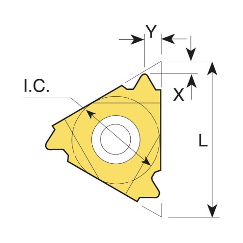 Wkładka z gwintem wewnętrznym P. Metric 1.75 mm
