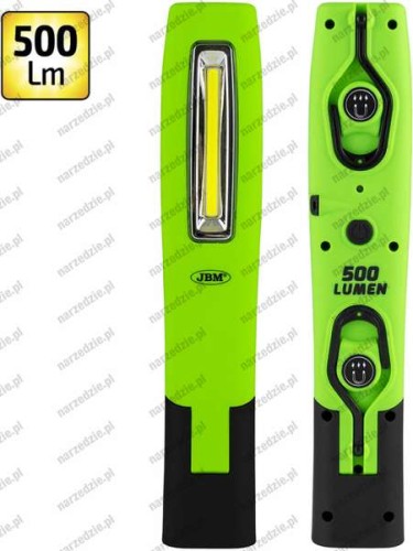 Latarka COB, LED, 500 lm, aku, z przegubem