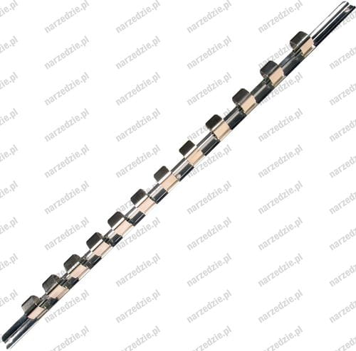 Szyna stalowa do nasadek 3/4", 12 spinek