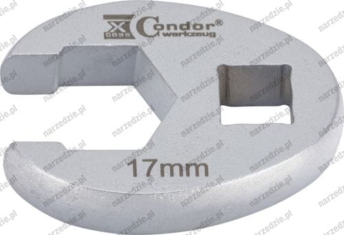 Nasadka otwarta boczna, 3/8", 17 mm