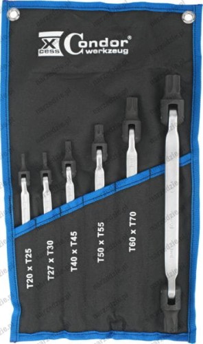 Klucze przegubowe Torx T20-T90, 6 szt.