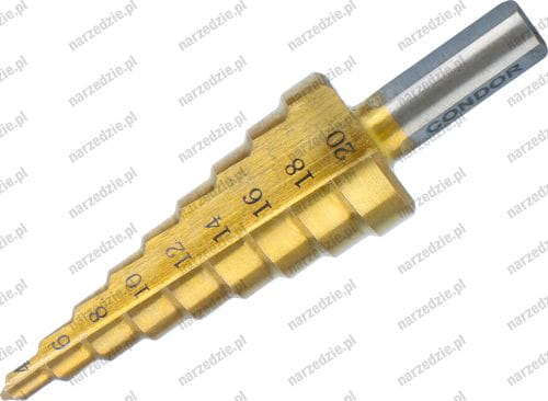 Wiertło stopniowe HSS tytanowane 4-20 mm