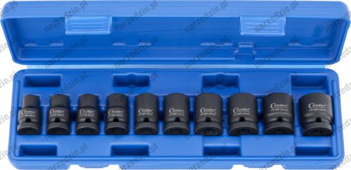 Nasadki udarowe 1/2", 10-24 mm, 10 szt., 6-kątne