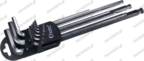 Klucze imbus 1.5-10 mm z kulką, 9 szt.