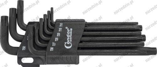Klucze Torx T10-T50, 9 szt.