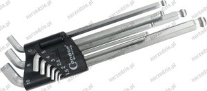 Klucze imbus 1.5-10 mm z kulką, 9 szt.