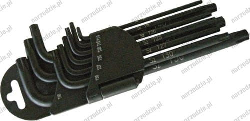Klucze Torx T10-T50 z magnesem, 9 szt.