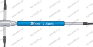 Klucz typu T, 125x65 mm, imbus 2.5 mm