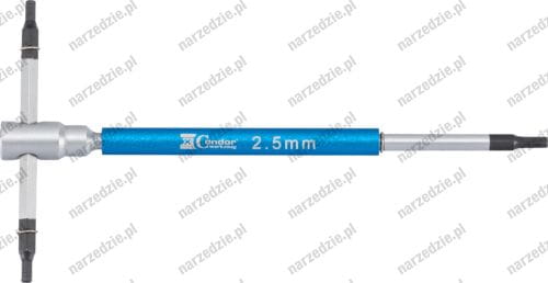 Klucz typu T, 125x65 mm, imbus 2.5 mm