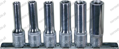 C.2106 Nasadki Torx długie 1/2", E10-E20, 6 szt.