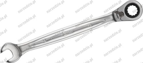 Klucz oczk. płaski 10 mm z grzechotką, wzmocniony