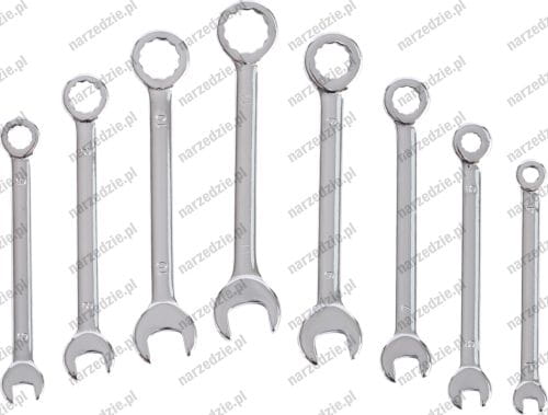 Klucze płasko oczkowe 4-11 mm, 8 szt., precyzyjne