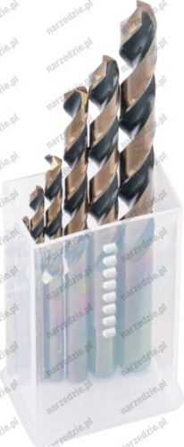 Wiertła oksydowane, 2.5-10.2 mm, 7 szt., HSS-G