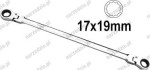 D.13452 Klucz oczkowy 17x19 mm, z grzech i przegubami