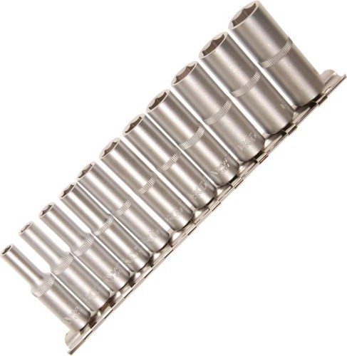 Nasadki długie 6-kątne, 1/4", 3/16"-1/2", 11 szt.