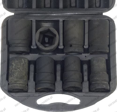 D.52056 Nasadki udarowe długie 1", 22-41 mm, 8 szt., 6-kątne