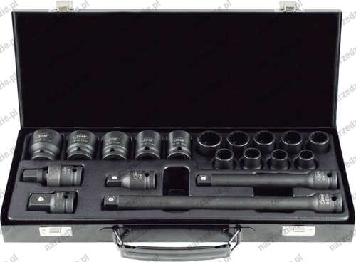 D.53531 Nasadki udarowe 1/2", 10-27 mm, 18 szt., 12-kątne