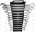 B.1211 Klucze płasko oczkowe 6-22 mm, 12 szt., chrom