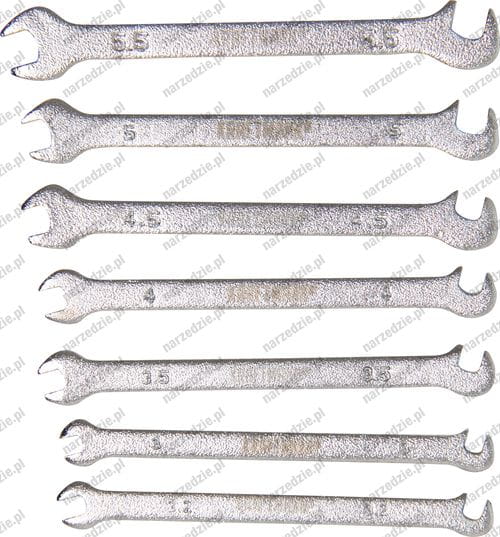 B.1239 Klucze płaskie 3-5.5 mm, 7 szt., precyzyjne