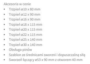 Zestaw stępili do pras