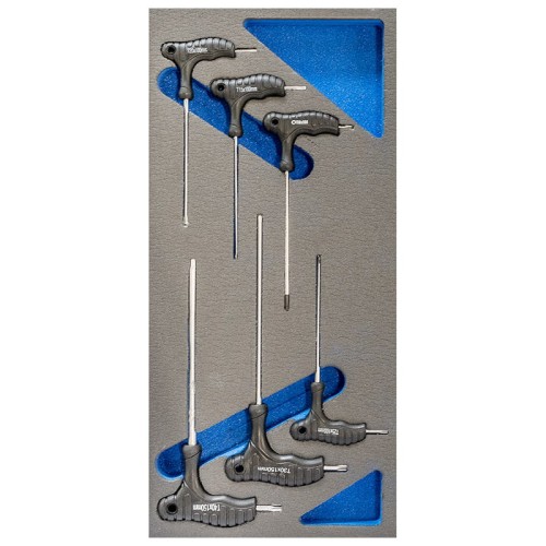 Klucz Torx dwustronny z anatomicznym plastikowym uchwytem, zestaw w wytłoczce piankowej TM01/014