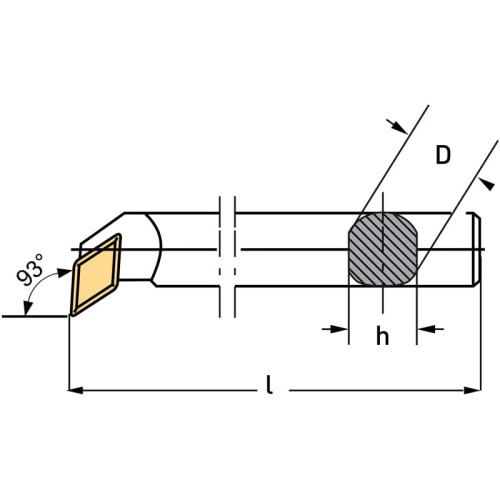Solidny wytaczak 93° SDUCR20