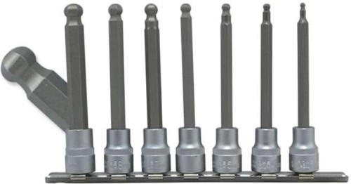 Nasadki imbus z kulką 3-10 mm, 3/8", 7 szt.