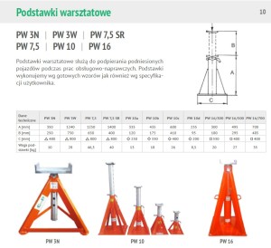 Podstawki warsztatowe - kobyłki warsztatowe 10 t