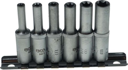Nasadki Torx długie 1/4", E4-E10, 6 szt.