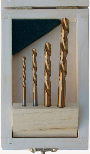 Wiertła lewoskrętne tytanowane, 3-7 mm, 4 szt.