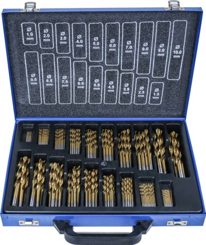 Wiertła tytanowane 1-10 mm, 170 szt.