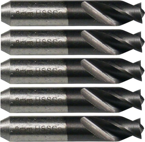 Frezy punktowe 8.0x44 mm, HSS Co5 TiCN, 5 szt.