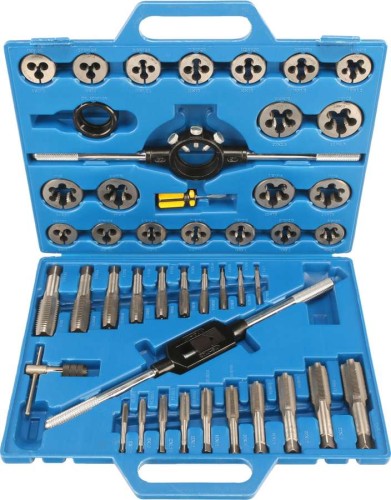 45 szt. narzędzi do gwintowania, calowe 1/4"-1"