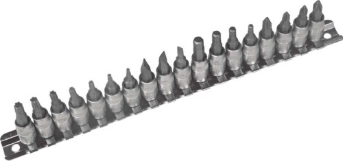 Nasadki trzpieniowe mieszane 1/4", 18 szt.