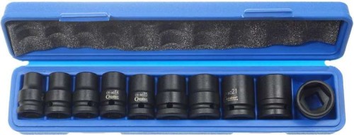 Nasadki 1/2", 10-24 mm, 10 szt.