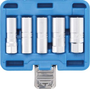 Nasadki do świec, 14-21 mm, 1/2", 5 szt., 6-kąt
