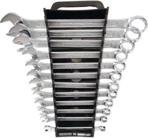 Klucze płasko oczkowe 6-22 mm, 12 szt., chrom