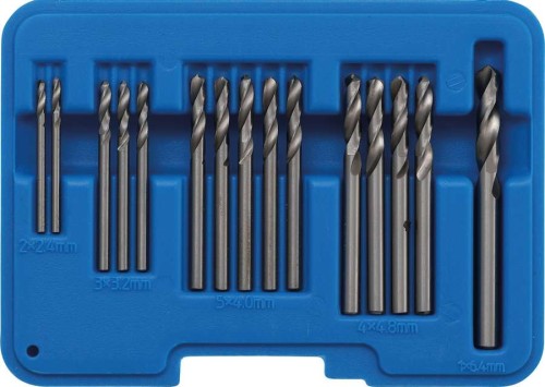 Wiertła HSS,  2.4-6.4 mm,  15 szt.
