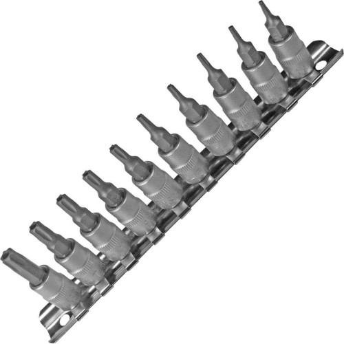 Nasadki Torx z otworem T 7-T40, 10 szt.