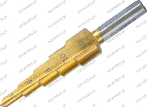 C.443-1 Wiertło stopniowe HSS tytanowane 4-12 mm