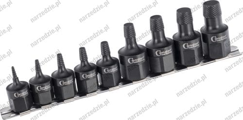 C.2111 Wykrętaki trzpieniowe "Twist" 2-14 mm, 9 szt.