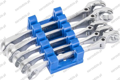 C.4079-5SA Klucze oczkowe otwarte 8-12 mm, z przegub., 5 szt.
