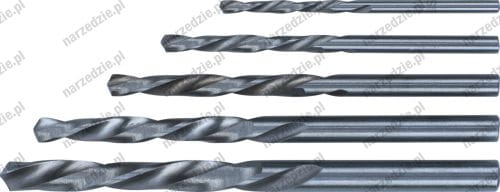 C.5351 Wiertła lewoskrętne tytanowane, 3-7 mm, 5 szt.