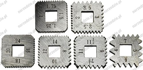 C.5353-6 Noże przyrządu do gwintów metrycznych, 6 szt.